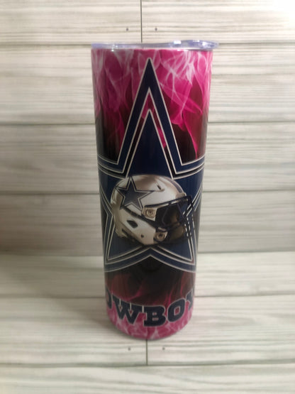Pink Fire Cowboys Tumbler